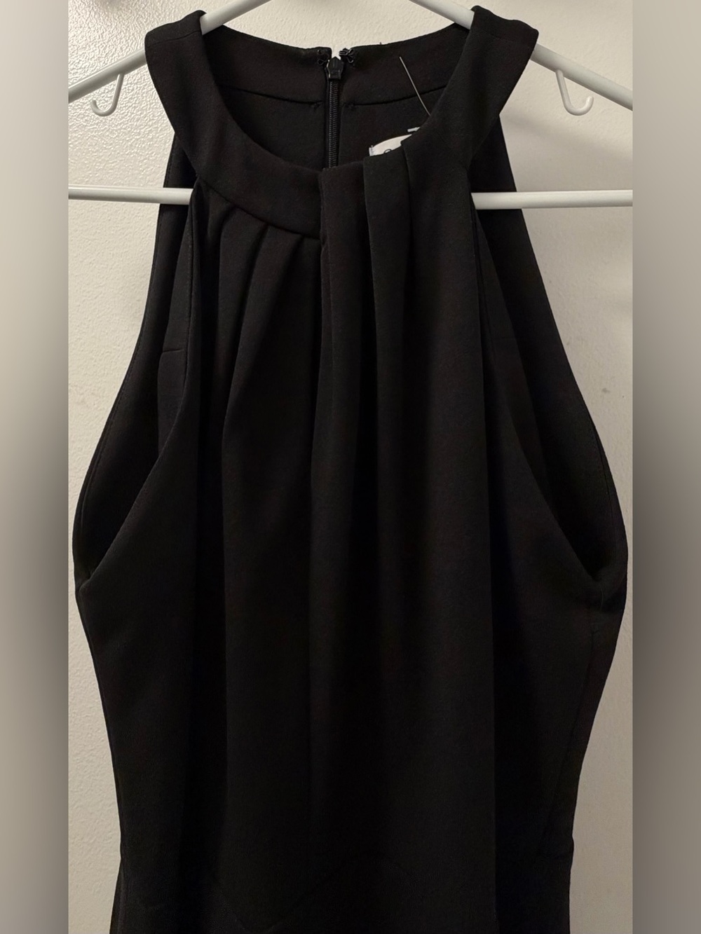 NWT Calvin Klein Black Pleated Halter Maxi Gown Size 4